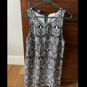 Women’s black and white print dress